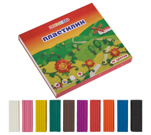 Пластилин Невская Палитра "Цветик" 10 цветов, со стеком, 150 гр.
