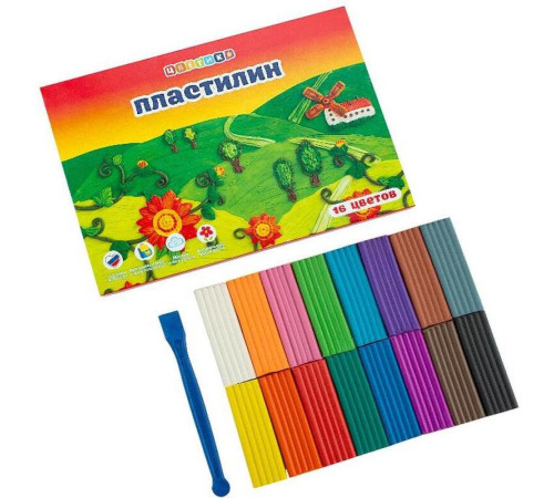 Пластилин Невская Палитра "Цветик" 16 цветов, со стеком, 240 гр.