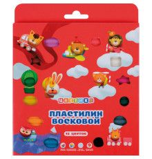 Пластилин восковой Невская Палитра "Цветик" 12 цветов со стеком 180 гр