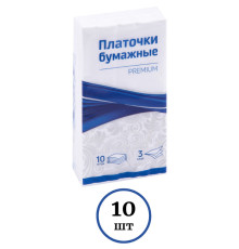 Платки бумажные носовые OfficeClean "Premium", 3-слойные, 10шт/уп., 10 пачек.