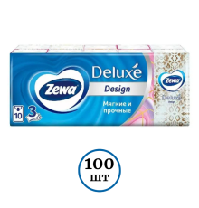 Платочки бумажные Zewa "Deluxe Design", 3-х слойные