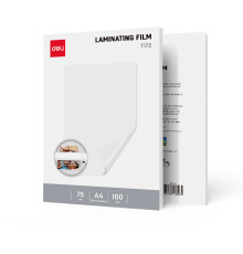 Пленка для ламинирования Deli "T172" А4, 75 мкм, глянец, 100 штук в упаковке