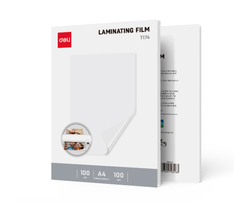 Пленка для ламинирования Deli "T174" А4, 100 мкм, глянец, 100 штук в упаковке