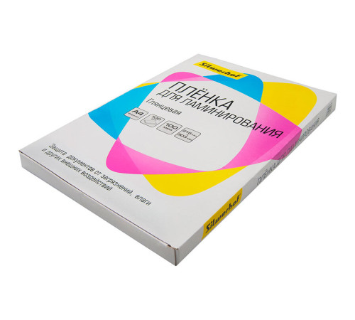 Пленка для ламинирования Silwerhof А4, 100 мкм, глянец, 100 штук в упаковке