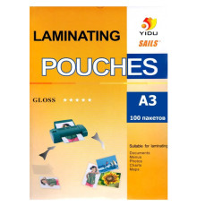 Пленка для ламинирования YIDU А3, 125 мкм, глянец, 100 штук в упаковке