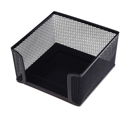 Подставка для бумажного блока BASY, 10х10х6 см, металлическая, черная