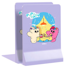 Подставка для книг DELI "PupuBaby", 2 шт, складная, фиолетовая