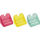 Подставка для визиток СТАММ, 3 отделения,  пастельные цвета, ассорти