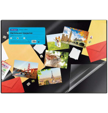 Покрытие настольное OfficeSpace 45 х 65 см, черное, с прозрачным верхом 