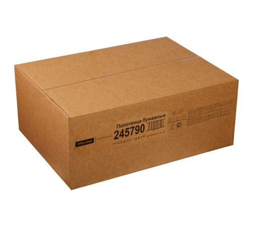 Полотенца бумажные OfficeClean "Professional", 1 слойные, 250 листов 21х21.6 см,  V, белые