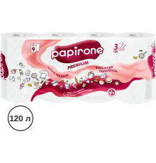 Полотенца бумажные Papirone, 4 шт в упаковке, 3-х слойные
