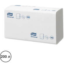 Полотенца бумажные Tork "Advanced Universal", 2-х слойные, 200 листов 23х23 см,  ZZ, белые