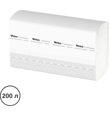 Полотенца бумажные Viero, 2-х слойные, 200 листов, V-сложения, белые