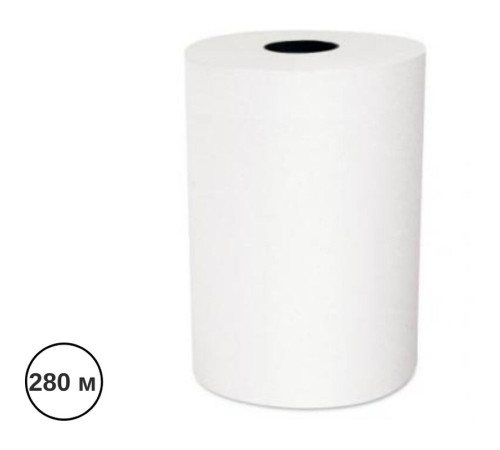 Полотенце бумажное рулонное (центр.вытяжка, 6шт/упак), 1 слой, 280м.