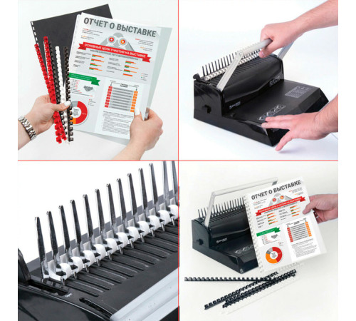 Пружина для переплета пластиковая "BRAUBERG", 8 мм, 100 шт/упак , белая