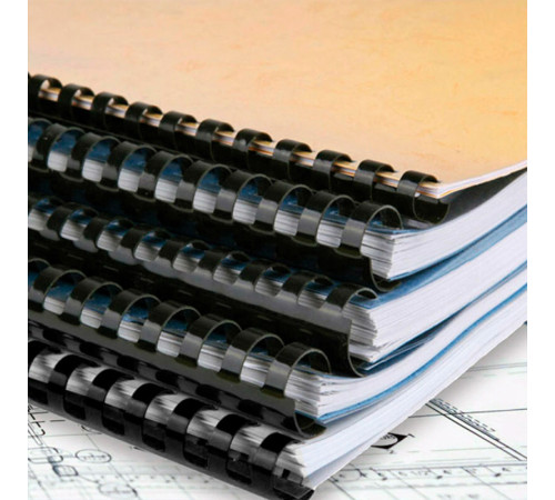 Пружина для переплета пластиковая "BRAUBERG", 8 мм, 100 шт/упак , черная