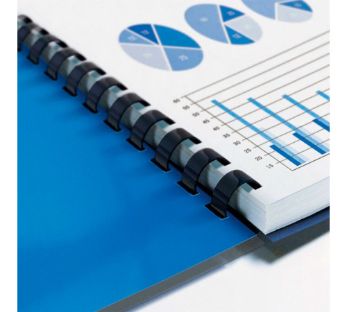 Пружина для переплета пластиковая "BRAUBERG", 8 мм, 100 шт/упак , черная