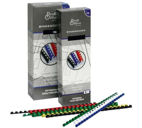 Пружины для переплета пластиковые 6 мм, черные 