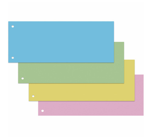 Разделитель картонный BRAUBERG, 100 листов 105х240 мм, 160 гр, ассорти