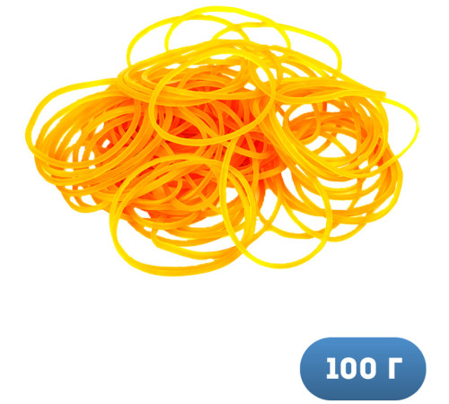 Резинки для денег DELI, 70 мм, 100 гр. в тубе, желтые