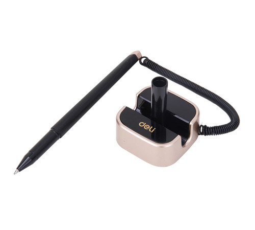 Ручка гелевая Deli, на подставке, 0,7 мм, синие чернила