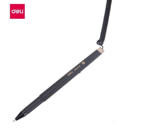 Ручка гелевая Deli, на подставке, 0,7 мм, синие чернила