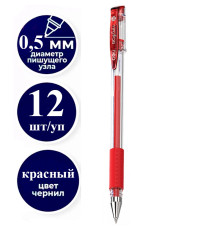 Ручка гелевая Deli "6600",  0,5 мм, красная