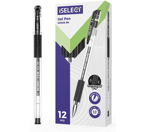 Ручка гелевая DELI "i Select" 0,5 мм, черная