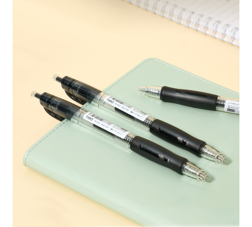 Ручка гелевая DELI "Lineum" 0,5 мм, автоматическая, черная