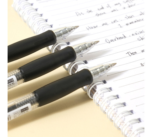 Ручка гелевая DELI "Lineum" 0,5 мм, автоматическая, черная