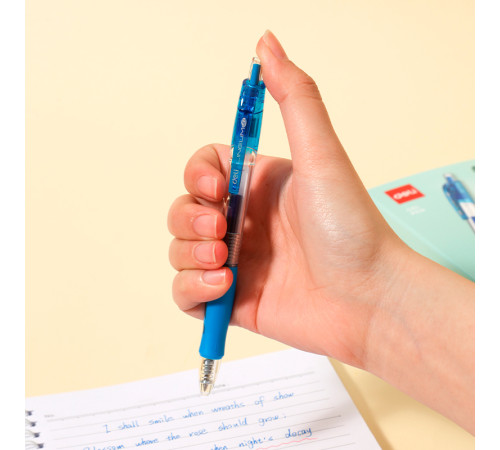 Ручка гелевая DELI "Lineum" 0,5 мм, автоматическая, синяя