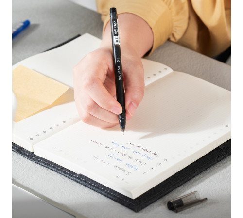 Ручка гелевая DELI "Max" 0,5 мм, черная