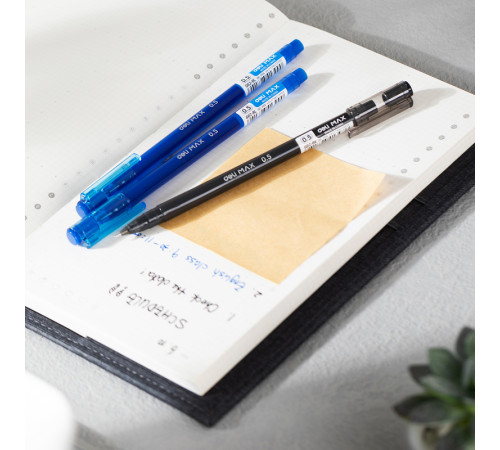 Ручка гелевая DELI "Max" 0,5 мм, черная