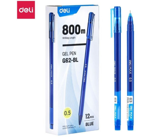 Ручка гелевая DELI "Max" 0,5 мм, синяя