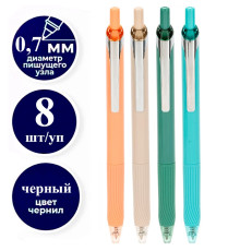 Ручка гелевая DELI "NS666" 0,7 мм, автоматическая, черная