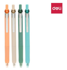 Ручка гелевая DELI "NS666" 0,7 мм, автоматическая, синяя