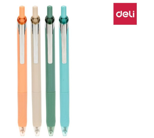 Ручка гелевая DELI "NS666" 0,7 мм, автоматическая, синяя