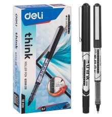 Ручка роллерная DELI "Think" черная, 0,7 мм