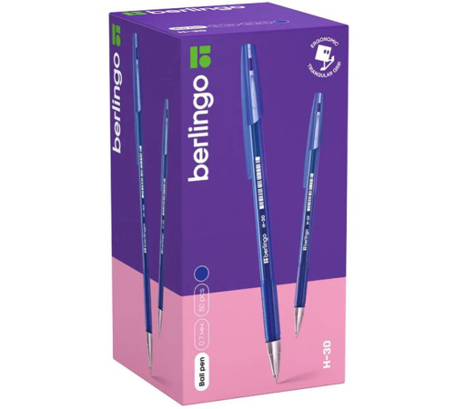 Ручка шариковая BERLINGO "H-30" 0,7 мм, синяя