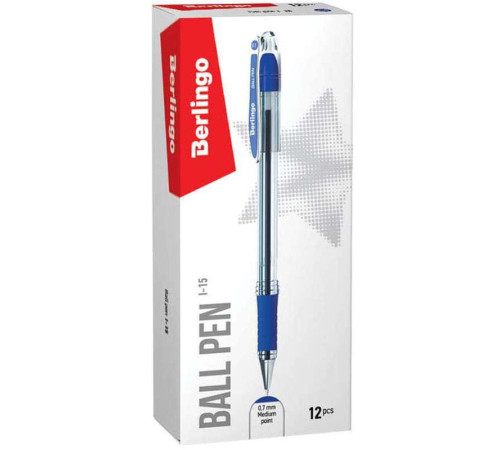 Ручка шариковая BERLINGO "I-15" 0,7 мм, синяя