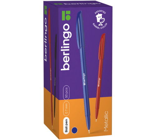 Ручка шариковая BERLINGO "Perlamutik" 0,7 мм, синяя