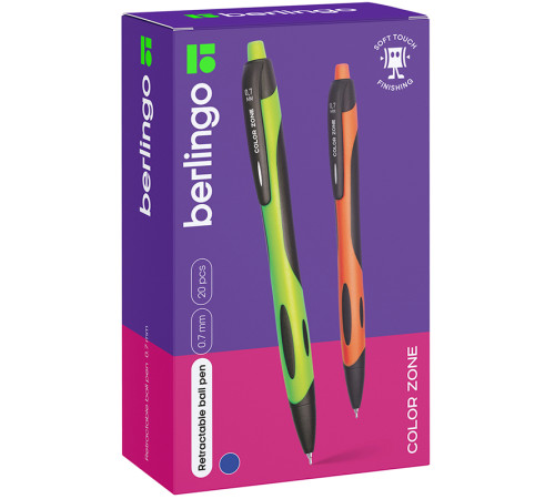 Ручка шариковая Berlingo "Riteline" автоматическая, 0,7 мм, синие чернила 