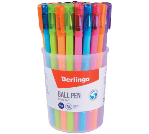 Ручка шариковая Berlingo "Starlight " 0,7 мм, синяя