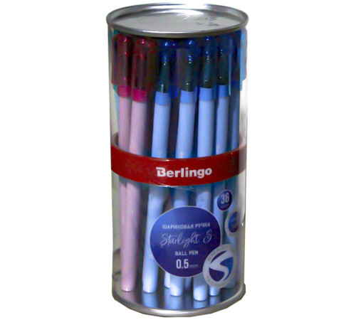 Ручка шариковая Berlingo "Starlight S" 0,5 мм, синяя