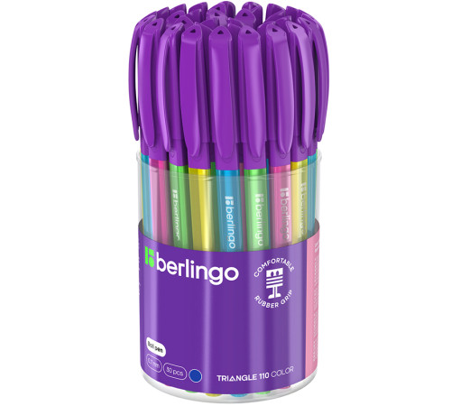 Ручка шариковая BERLINGO "Triangle 110 Color" 0,7 мм, синяя