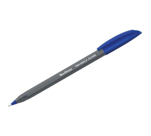 Ручка шариковая BERLINGO "Triangle Silver" 1,0 мм, синяя