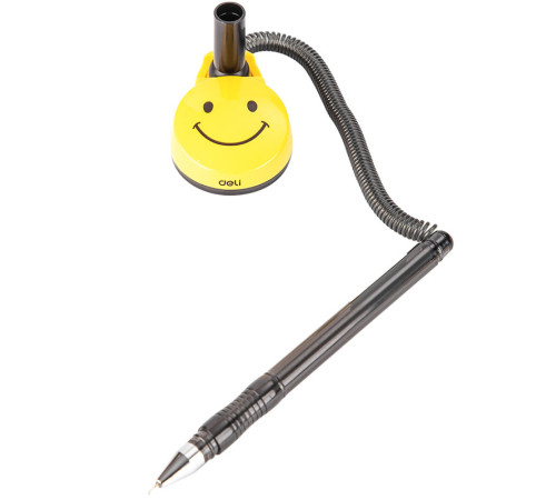 Ручка шариковая Deli, на подставке, 0,7 мм, черные чернила 