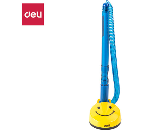 Ручка шариковая Deli, на подставке, 0,7 мм, синие чернила 