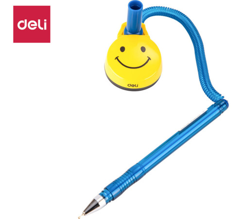 Ручка шариковая Deli, на подставке, 0,7 мм, синие чернила 