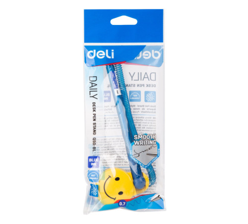 Ручка шариковая Deli, на подставке, 0,7 мм, синие чернила 